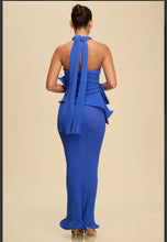 Load image into Gallery viewer, Ruffle Halter Maxi Dress
