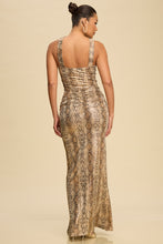 Load image into Gallery viewer, Print Foil Gold Dress
