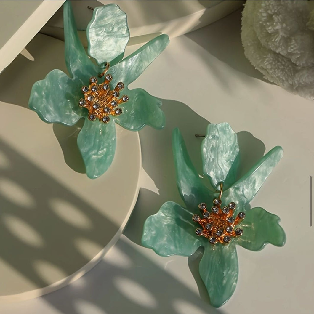 Olive Orchid earring