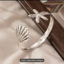 Load image into Gallery viewer, Shell Silver bracelet
